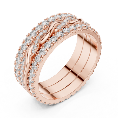 Round Cut Lab Grown Diamond Ring in Rose Gold