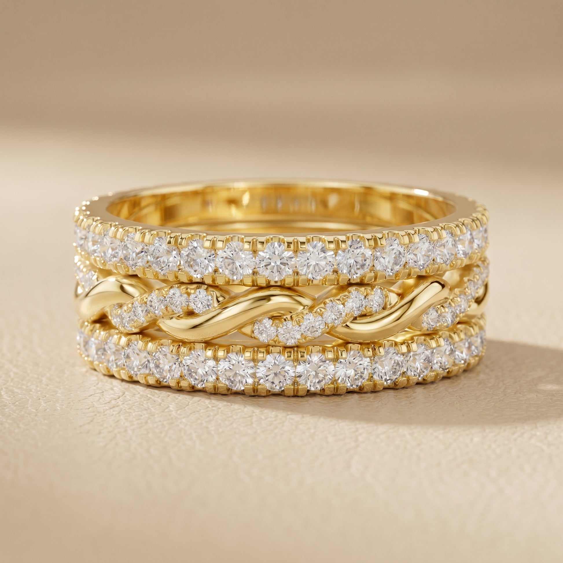 Round Cut Lab Grown Diamond Ring in Yellow Gold