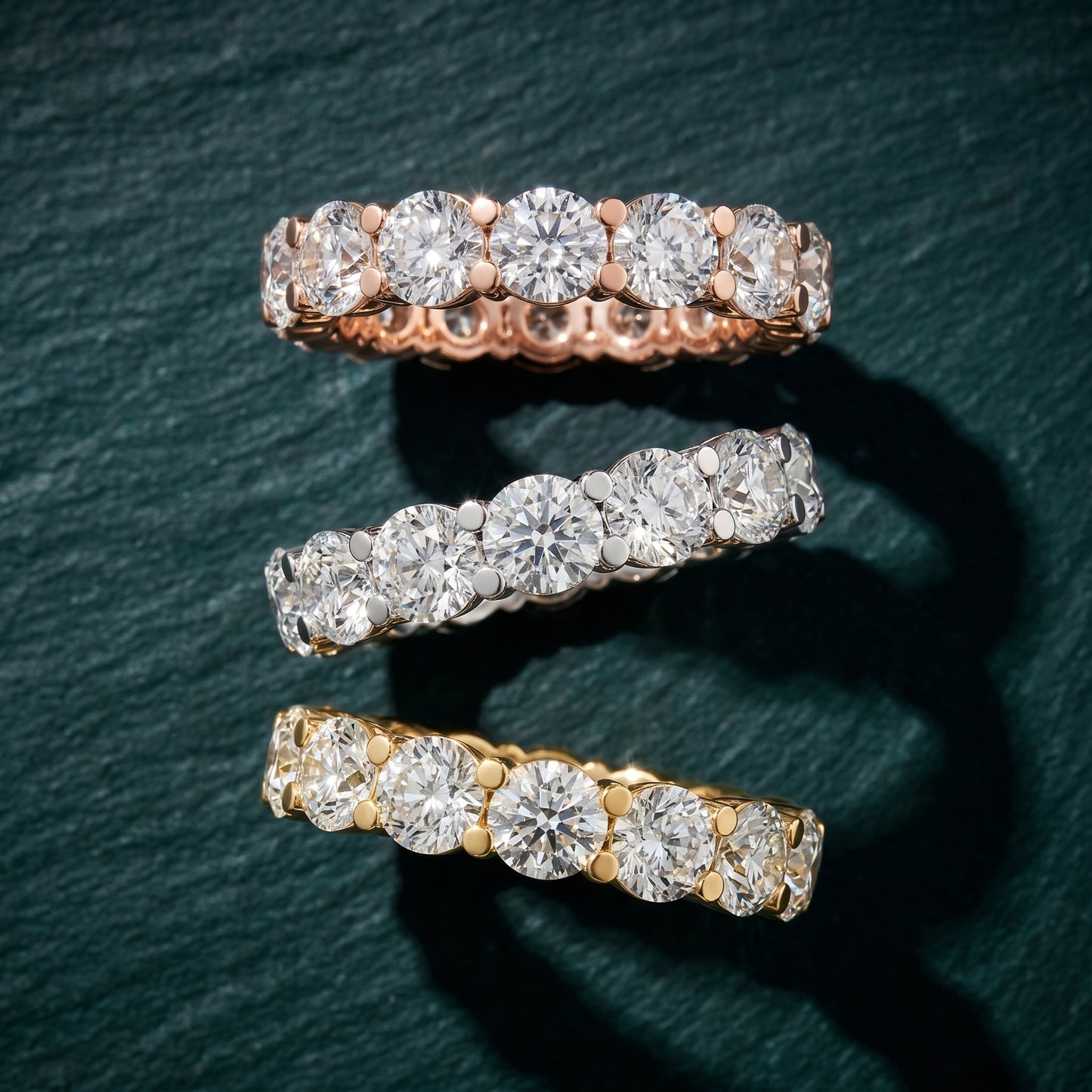 Round Cut Lab Grown Diamond Ring in Platinum