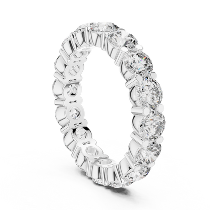 Round Cut Lab Grown Diamond Ring in Platinum