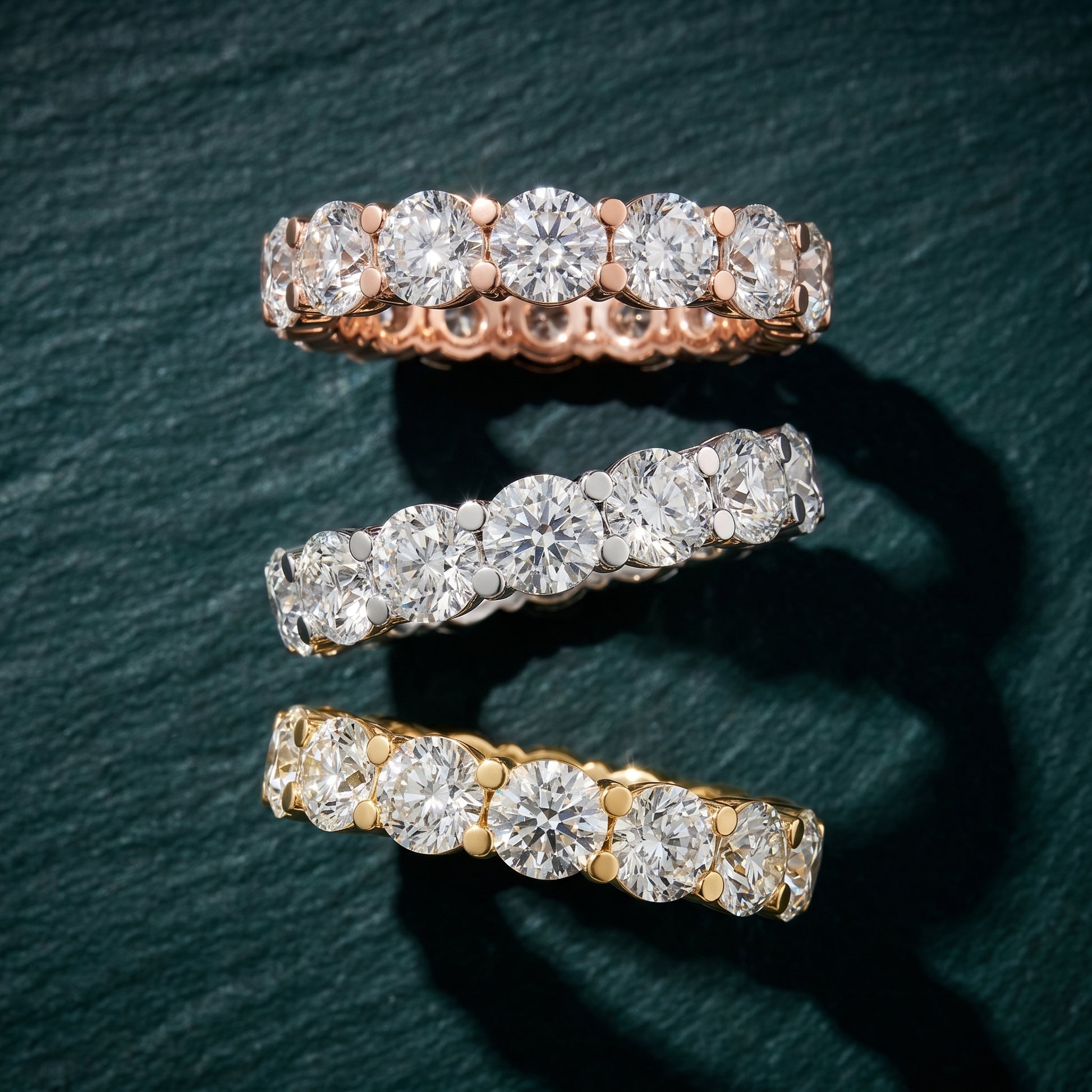 Round Cut Lab Grown Diamond Ring in Yellow Gold