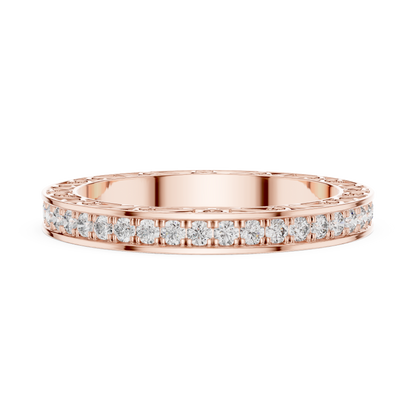 Round Cut Lab Grown Diamond Ring in Rose Gold