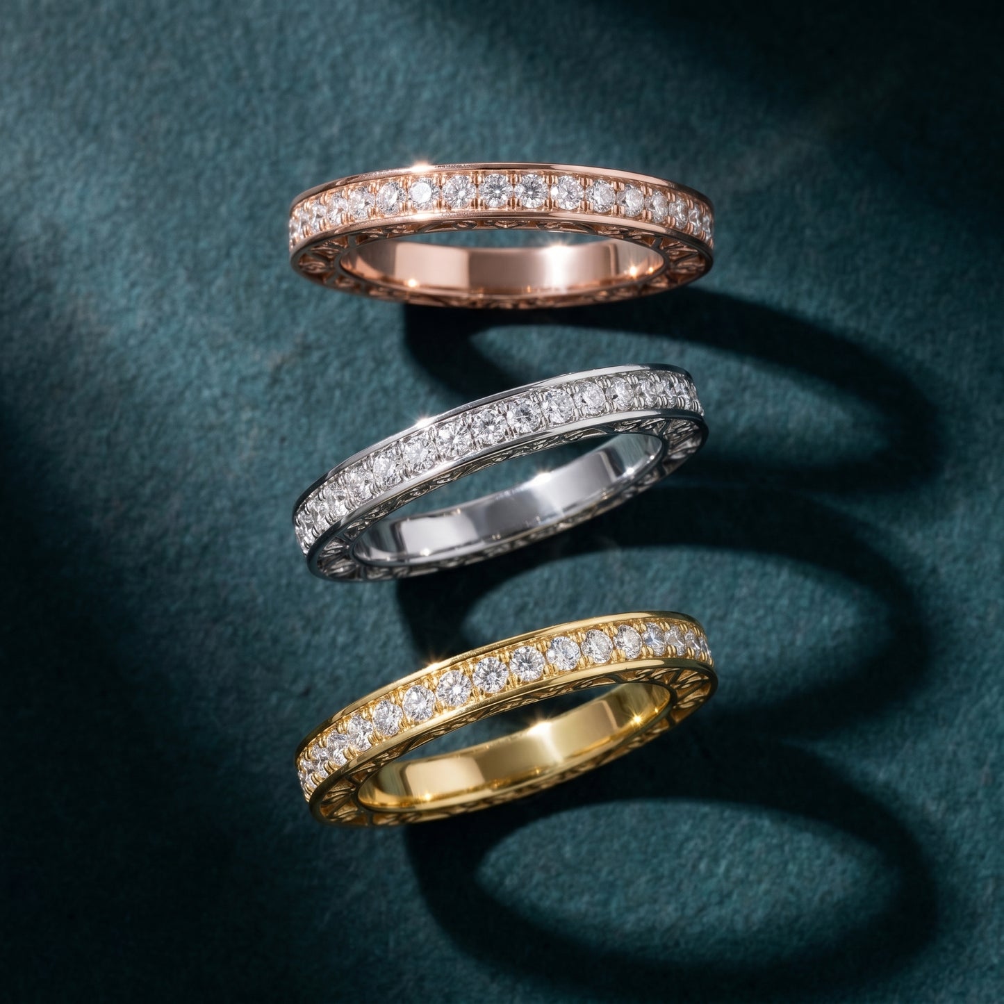 Round Cut Lab Grown Diamond Ring in White Gold