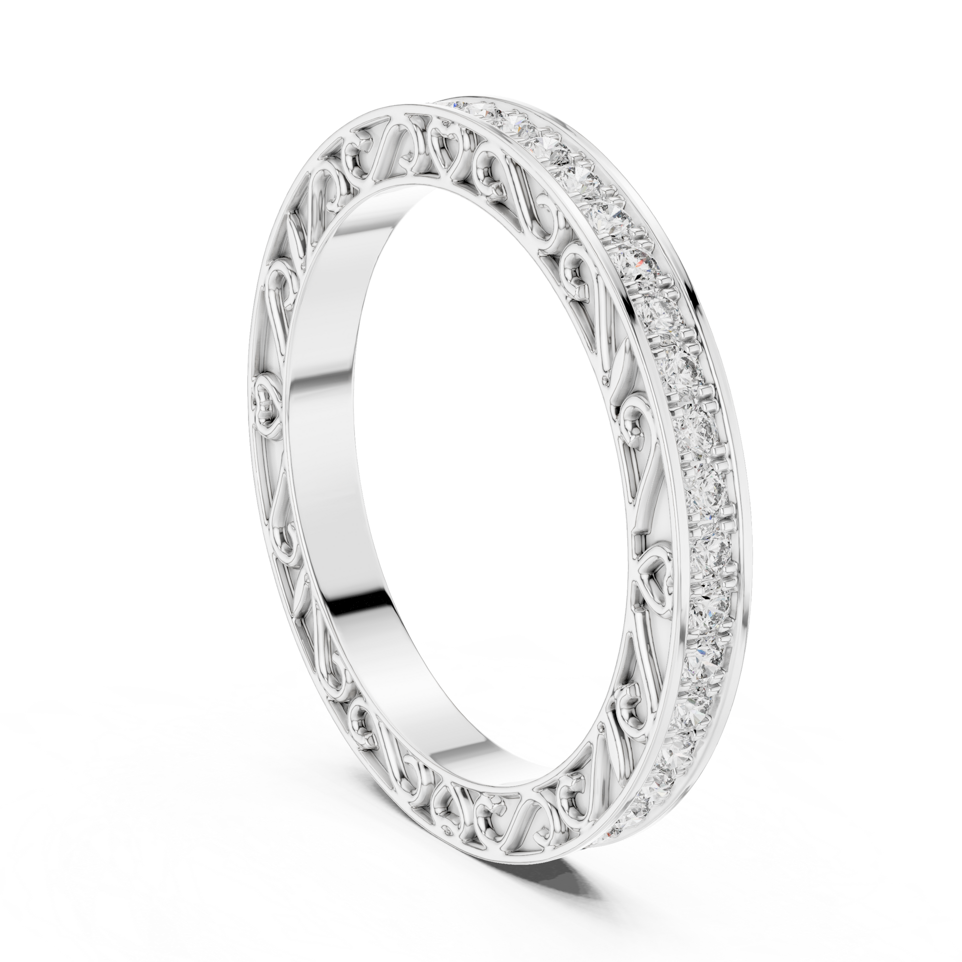 Round Cut Lab Grown Diamond Ring in Platinum