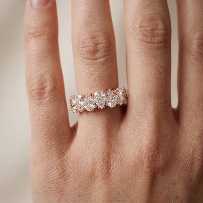 Pear Cut Lab Grown Diamond Ring in Rose Gold