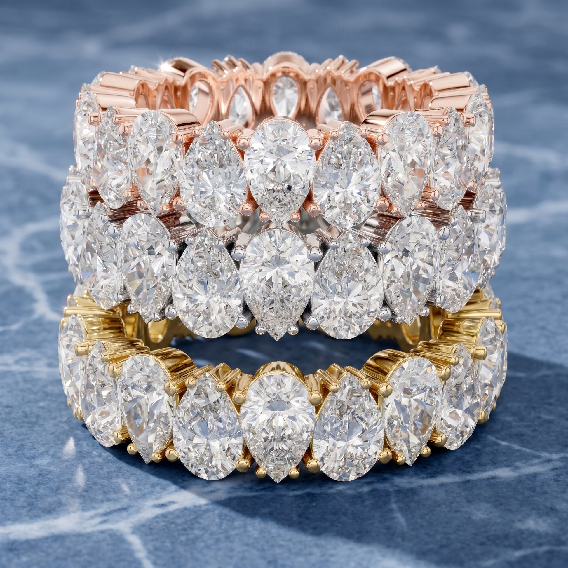 Pear Cut Lab Grown Diamond Ring in White Gold