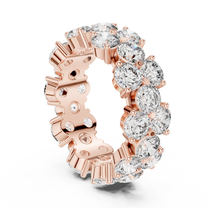 Round Cut Lab Grown Diamond Ring in Rose Gold