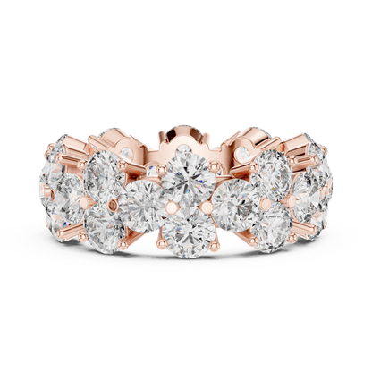 Round Cut Lab Grown Diamond Ring in Rose Gold
