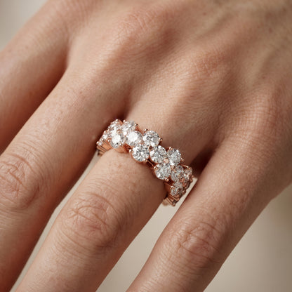 Round Cut Lab Grown Diamond Ring in Rose Gold