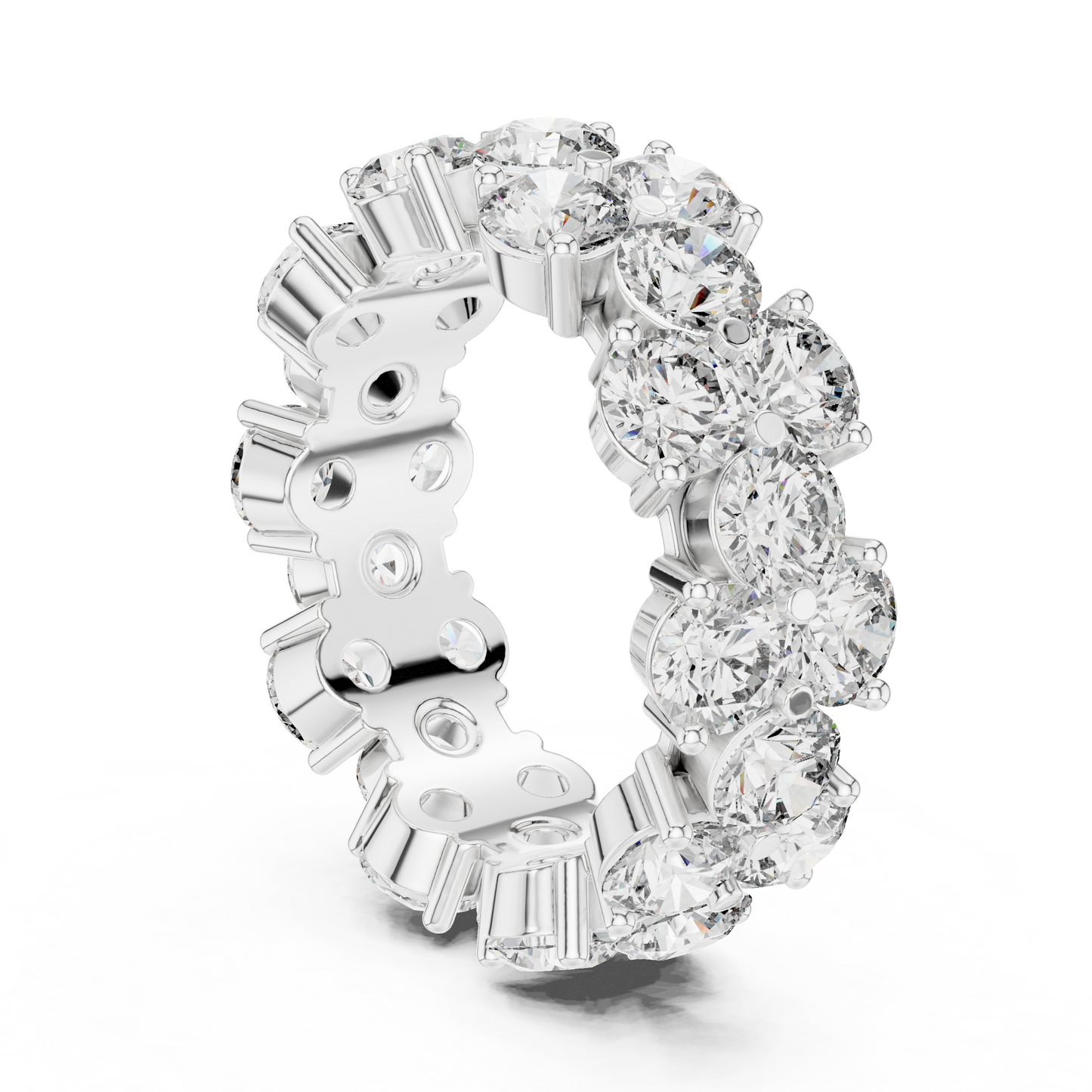 Round Cut Lab Grown Diamond Ring in Platinum