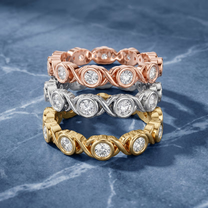 Round Cut Lab Grown Diamond Ring in Yellow Gold