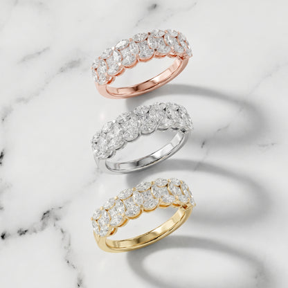 Marquise Princess Cut Lab Grown Diamond Ring in Platinum