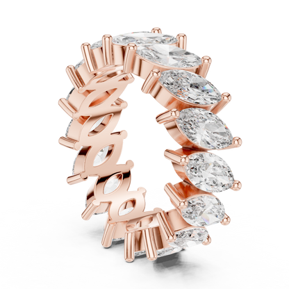 Marquise Cut Lab Grown Diamond Ring in Rose Gold