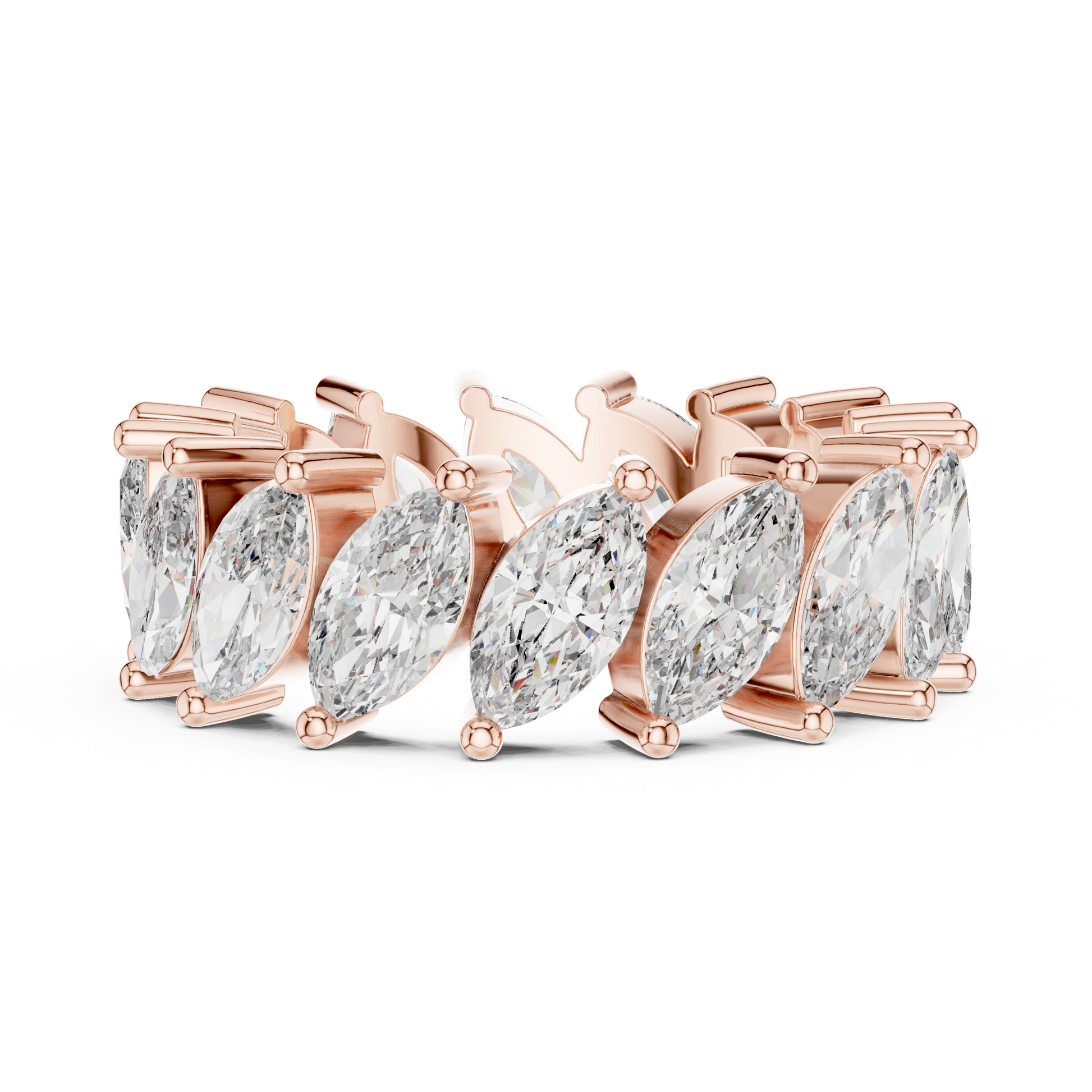 Marquise Cut Lab Grown Diamond Ring in Rose Gold