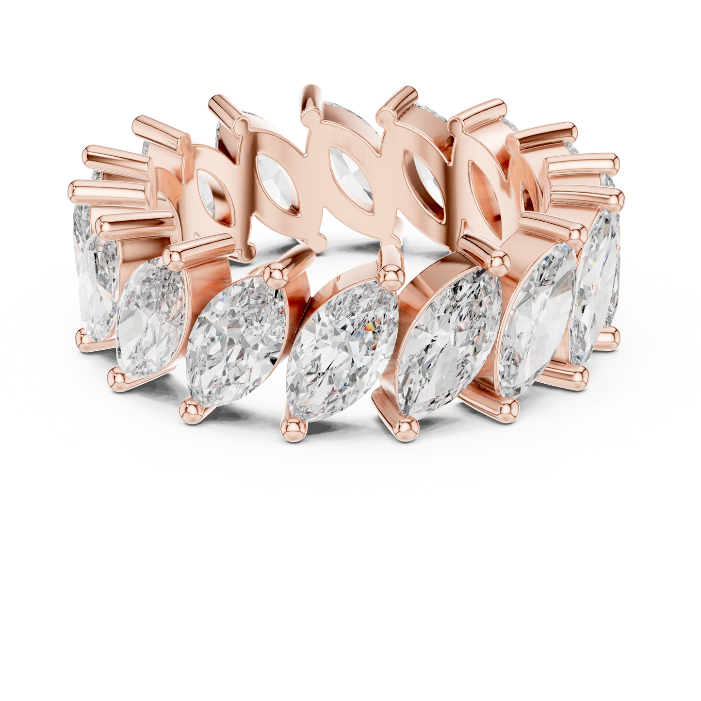 Marquise Cut Lab Grown Diamond Ring in Rose Gold