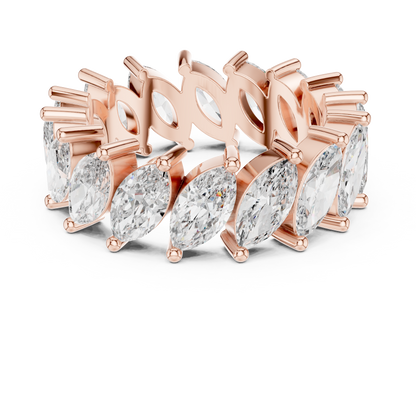 Marquise Cut Lab Grown Diamond Ring in Rose Gold