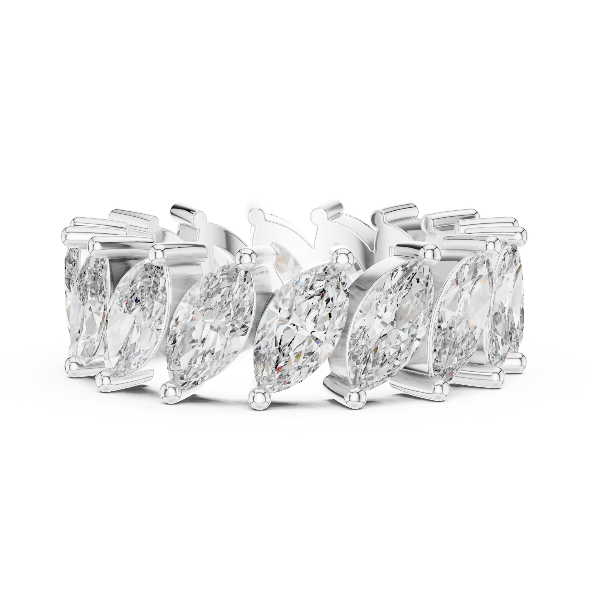 Marquise Cut Lab Grown Diamond Ring in Platinum