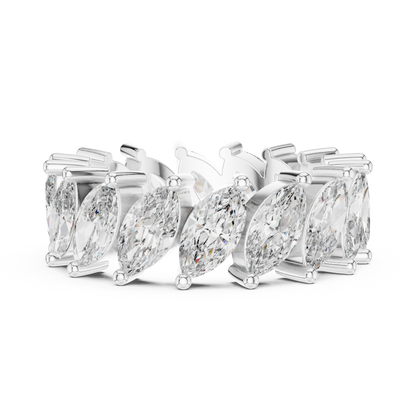 Marquise Cut Lab Grown Diamond Ring in Platinum