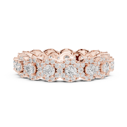 Round Cut Lab Grown Diamond Ring in Rose Gold