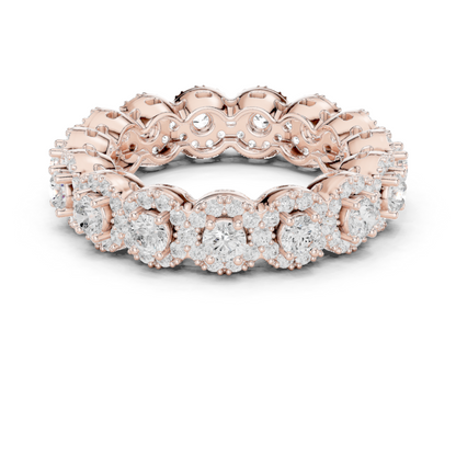 Round Cut Lab Grown Diamond Ring in Rose Gold