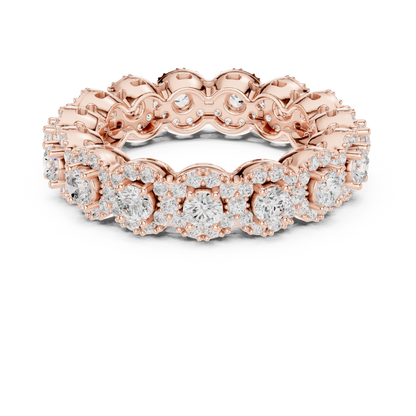 Round Cut Lab Grown Diamond Ring in Rose Gold