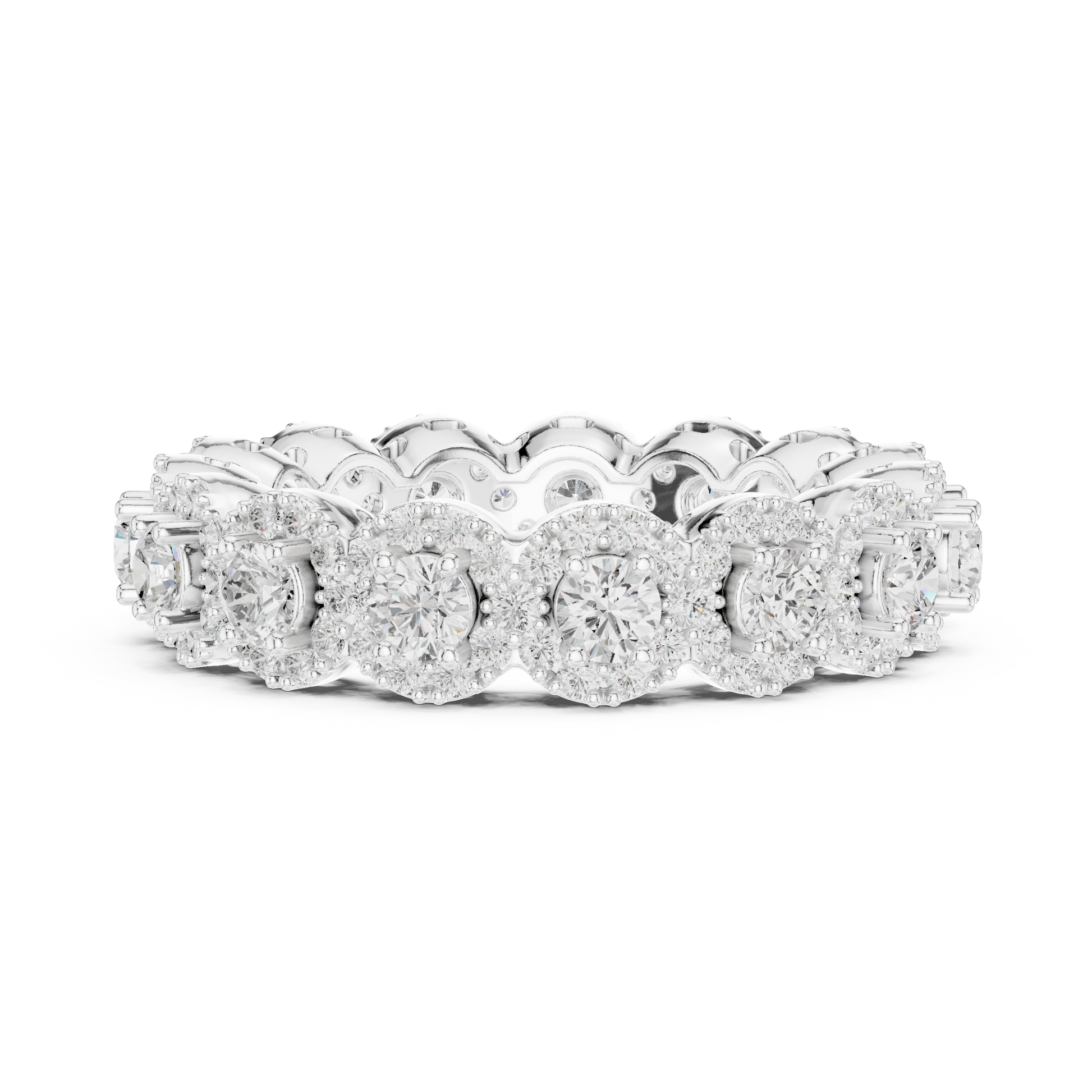 Round Cut Lab Grown Diamond Ring in Platinum