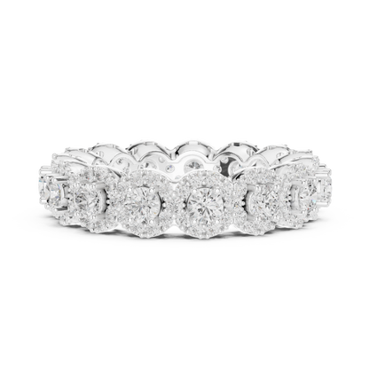 Round Cut Lab Grown Diamond Ring in Platinum