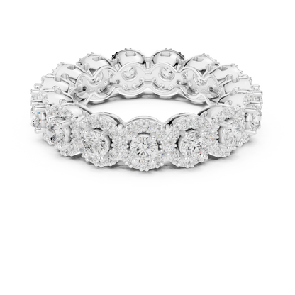 Round Cut Lab Grown Diamond Ring in Platinum