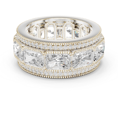 Radiant Round Cut Lab Grown Diamond Ring in Platinum