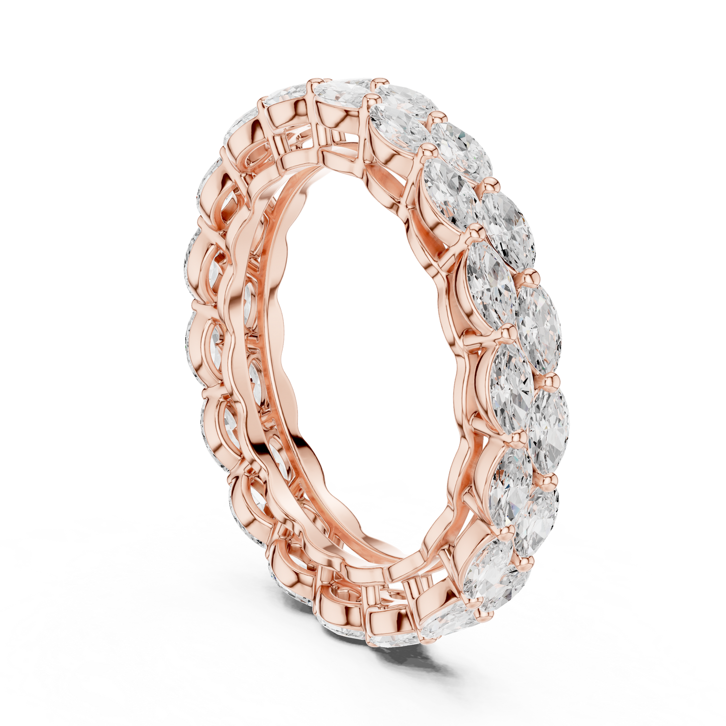 Marquise Cut Lab Grown Diamond Ring in Rose Gold
