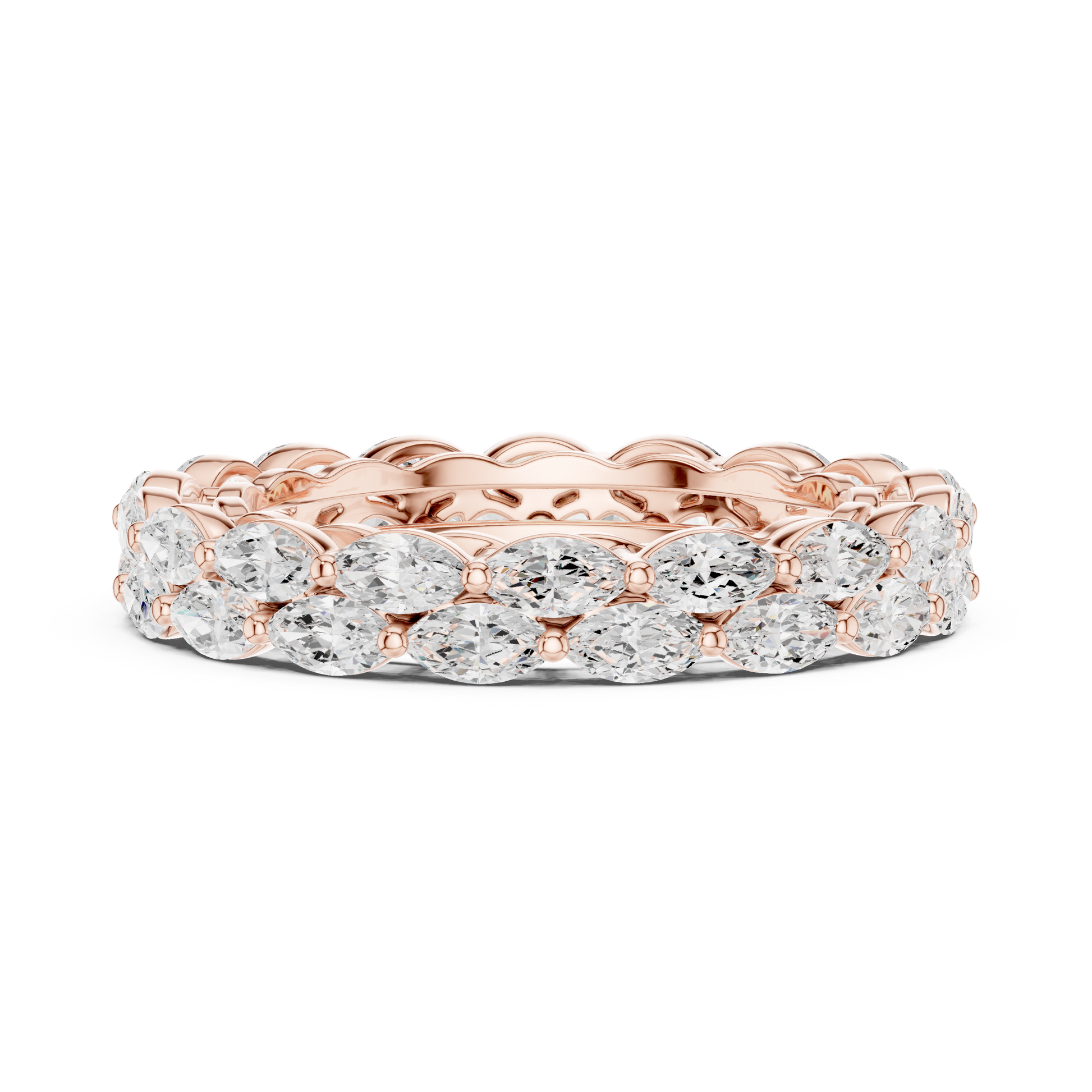 Marquise Cut Lab Grown Diamond Ring in Rose Gold