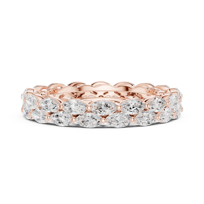 Marquise Cut Lab Grown Diamond Ring in Rose Gold