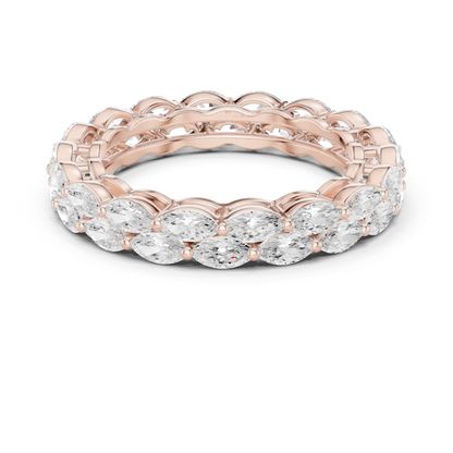 Marquise Cut Lab Grown Diamond Ring in Rose Gold