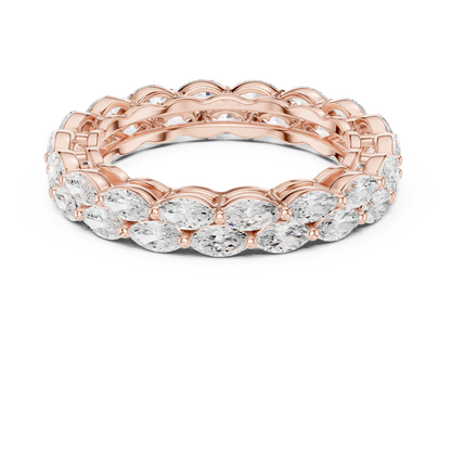 Marquise Cut Lab Grown Diamond Ring in Rose Gold