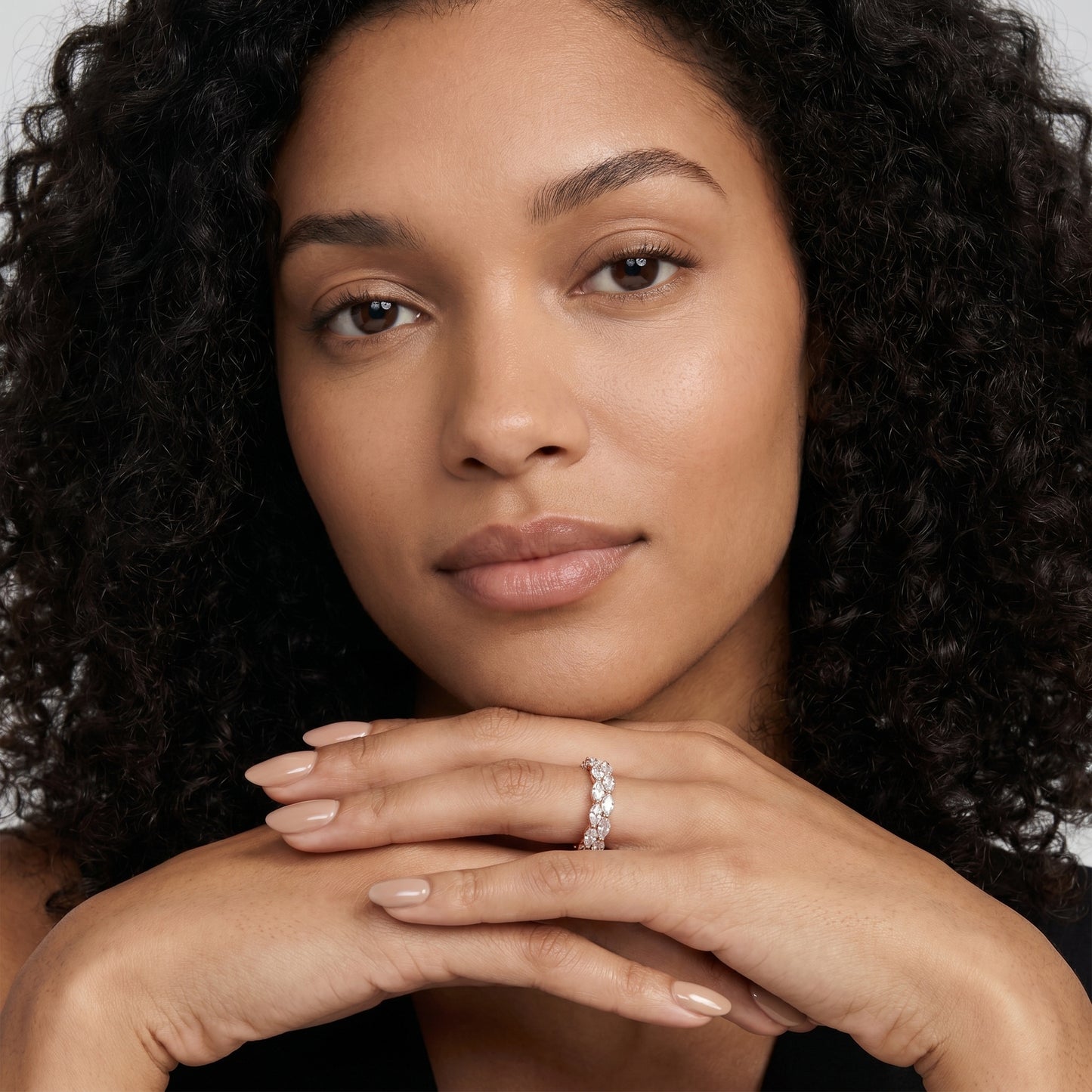 Marquise Cut Lab Grown Diamond Ring in Rose Gold
