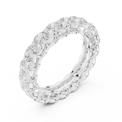Marquise Cut Lab Grown Diamond Ring in White Gold