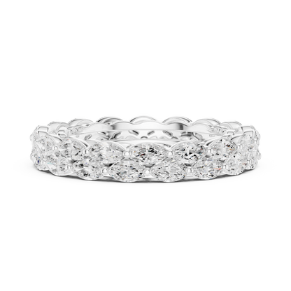 Marquise Cut Lab Grown Diamond Ring in Platinum