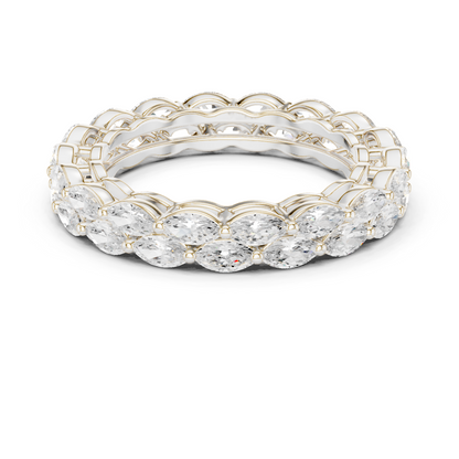 Marquise Cut Lab Grown Diamond Ring in Platinum