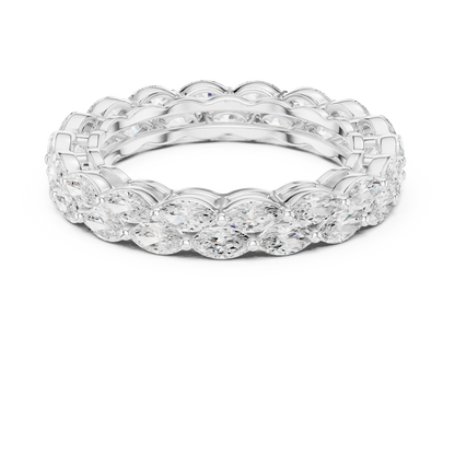 Marquise Cut Lab Grown Diamond Ring in White Gold