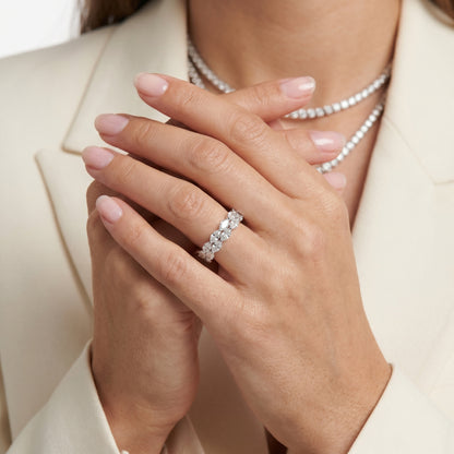 Marquise Cut Lab Grown Diamond Ring in White Gold