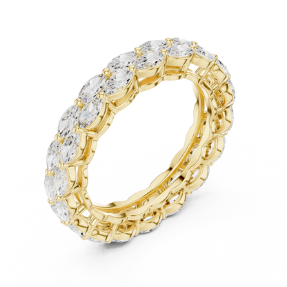 Marquise Cut Lab Grown Diamond Ring in Yellow Gold