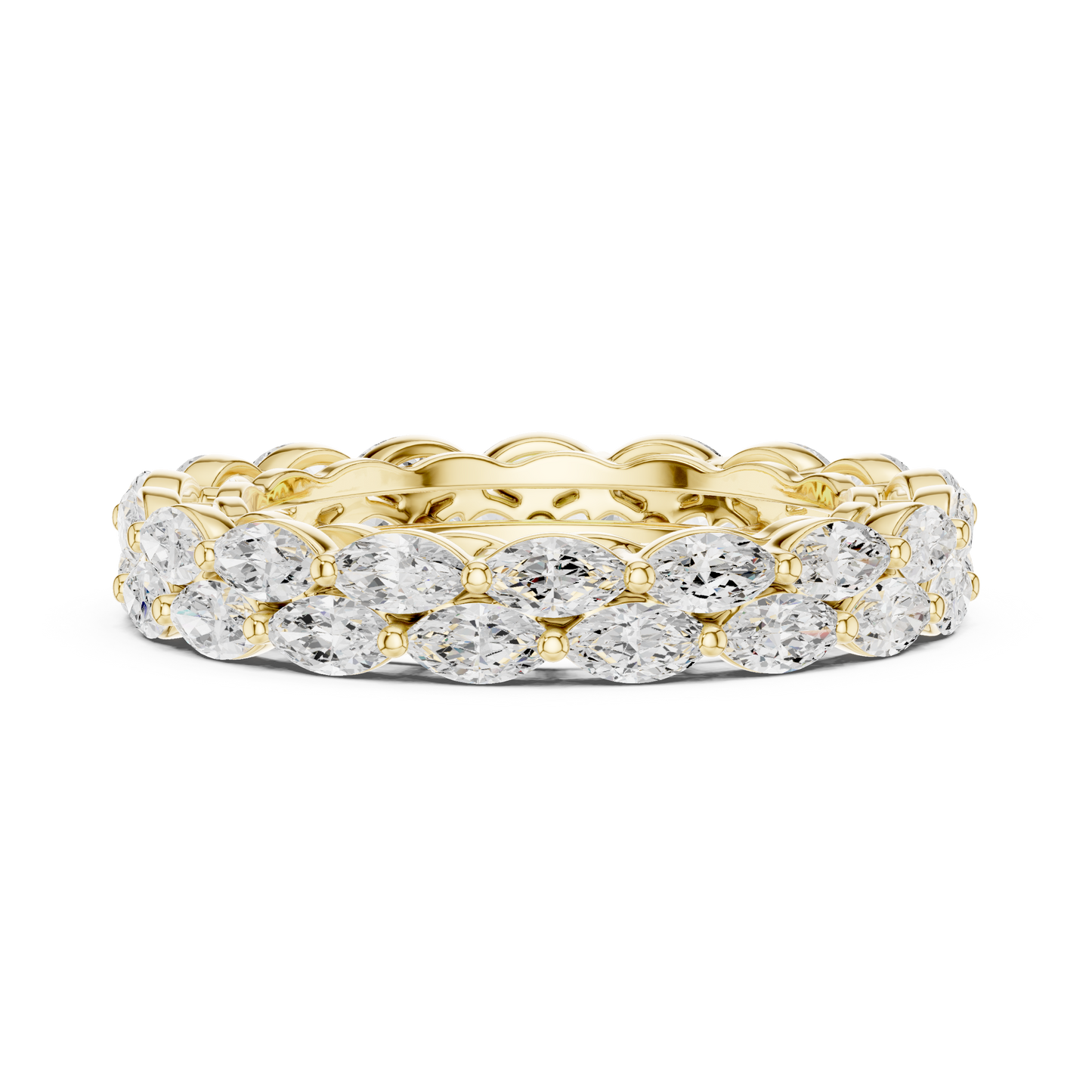 Marquise Cut Lab Grown Diamond Ring in Yellow Gold
