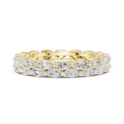 Marquise Cut Lab Grown Diamond Ring in Yellow Gold