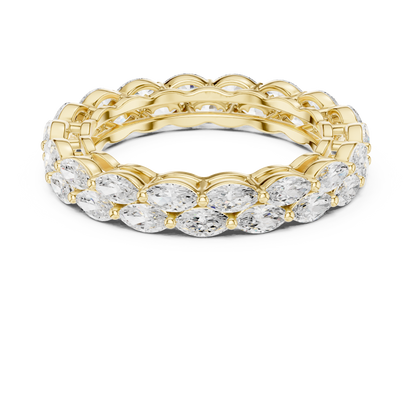 Marquise Cut Lab Grown Diamond Ring in Yellow Gold