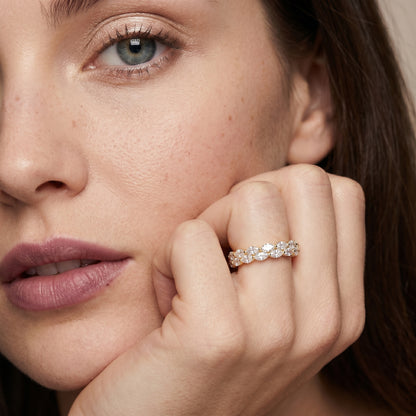 Marquise Cut Lab Grown Diamond Ring in Yellow Gold