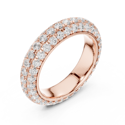 Round Cut Lab Grown Diamond Ring in Rose Gold