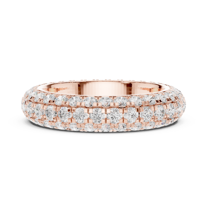 Round Cut Lab Grown Diamond Ring in Rose Gold