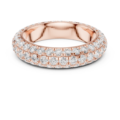 Round Cut Lab Grown Diamond Ring in Rose Gold