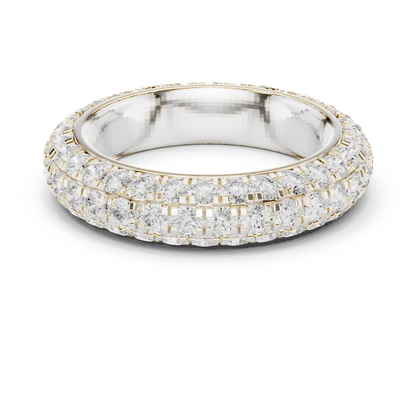 Round Cut Lab Grown Diamond Ring in Platinum