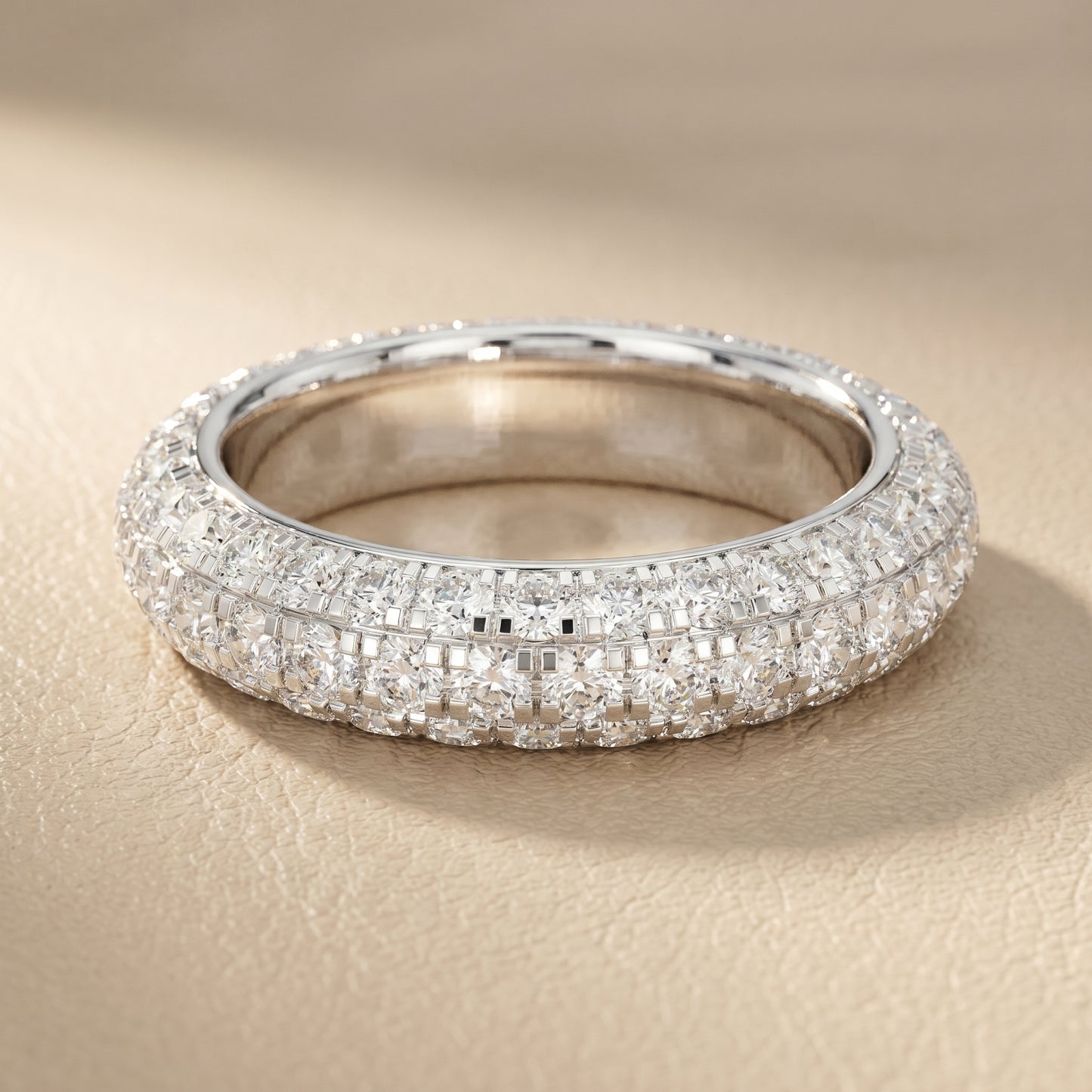 Round Cut Lab Grown Diamond Ring in Platinum